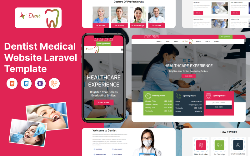 Dant – Dentist Medical Website Laravel Template