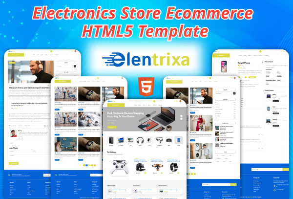 Elentrixa - Electronics Store Ecommerce HTML5 Template