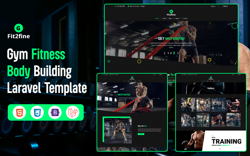 Fit2Fine – Bodybuilding Laravel Template for Gym & Fitness Websites