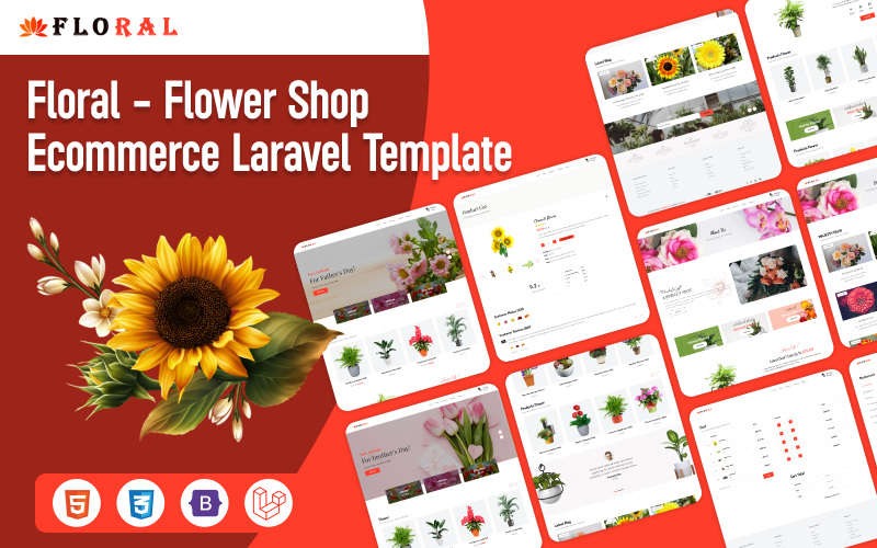 Flower Shop eCommerce Laravel Template – Floral Design